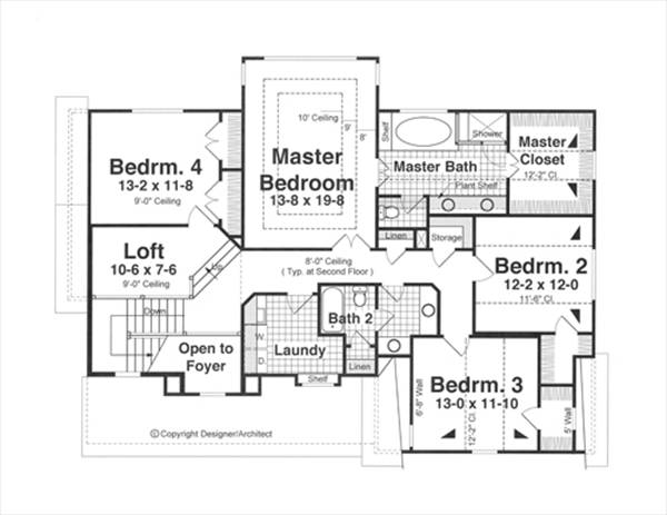 Second Floor image of CARMICHEAL House Plan